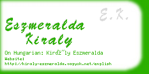 eszmeralda kiraly business card